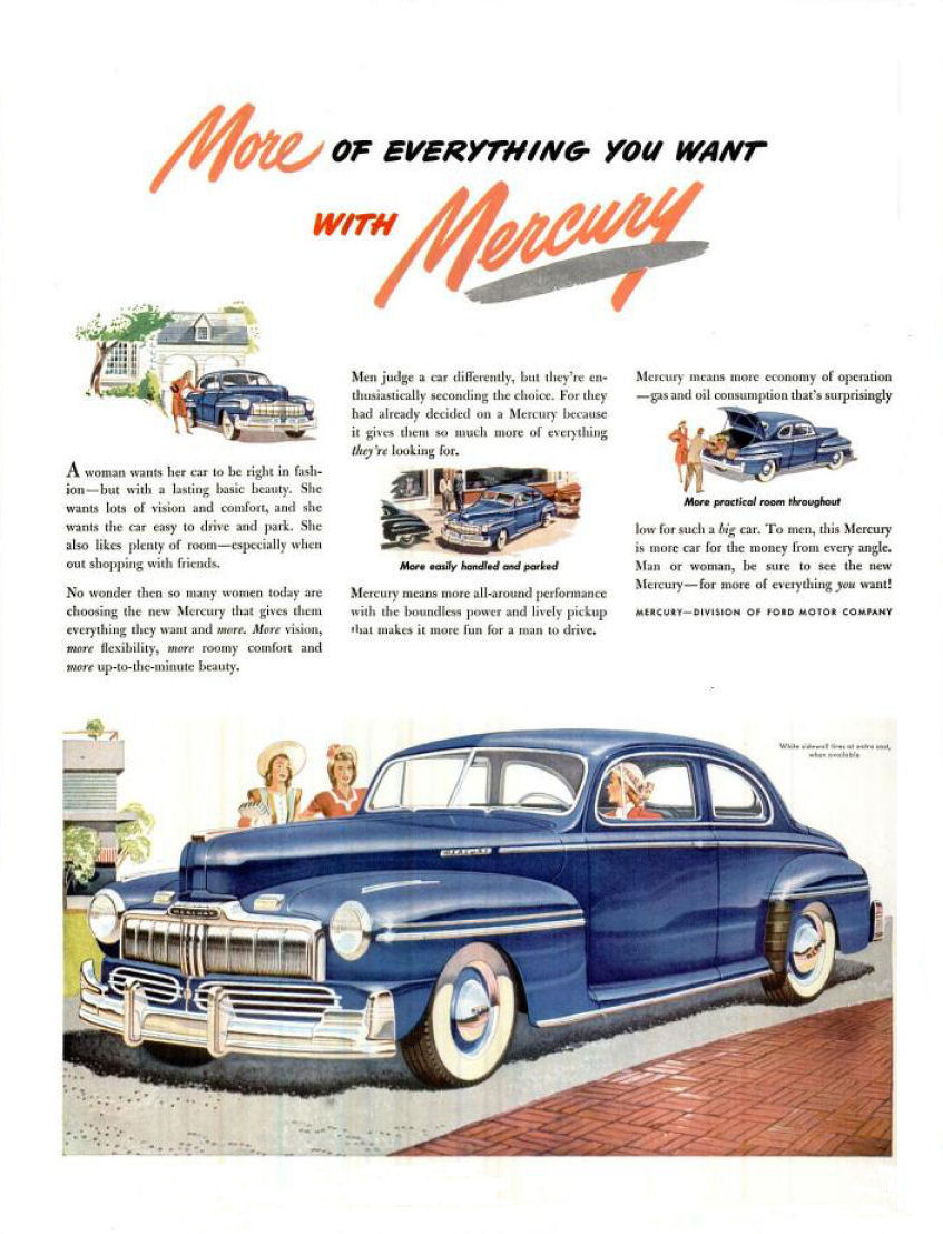 1947 Mercury Auto Advertising